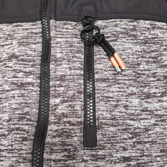 Superdry Mountain Sport Team Fuji Hooded Jacket Mens XL Gray Black Zip Pockets - Picture 12 of 16